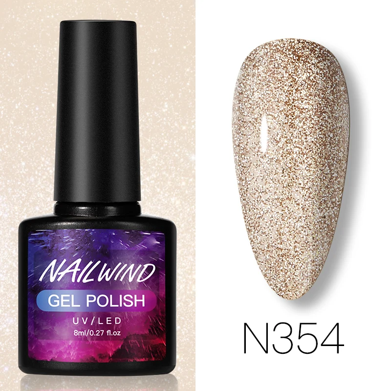 

Полуперманентный УФ-лак для ногтей NAILWIND, Гель-лак для ногтей, гибридный маникюрный светоотражающий лак, блестящий лак, верхнее покрытие
