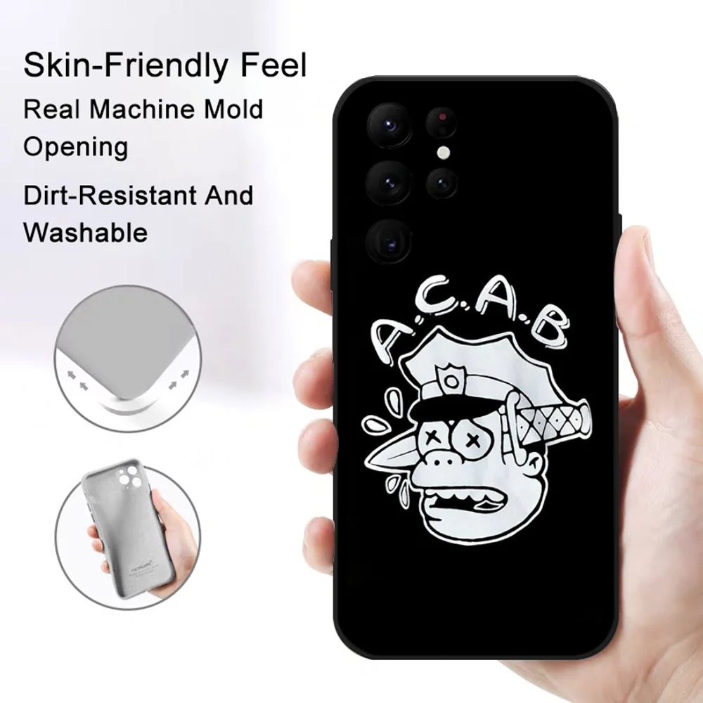 Чехол для телефона All Cops Are Bastards Acab Samsung S series s20 s21 s22 s23 s24 FE Plus Ultra TPU мягкий приятный