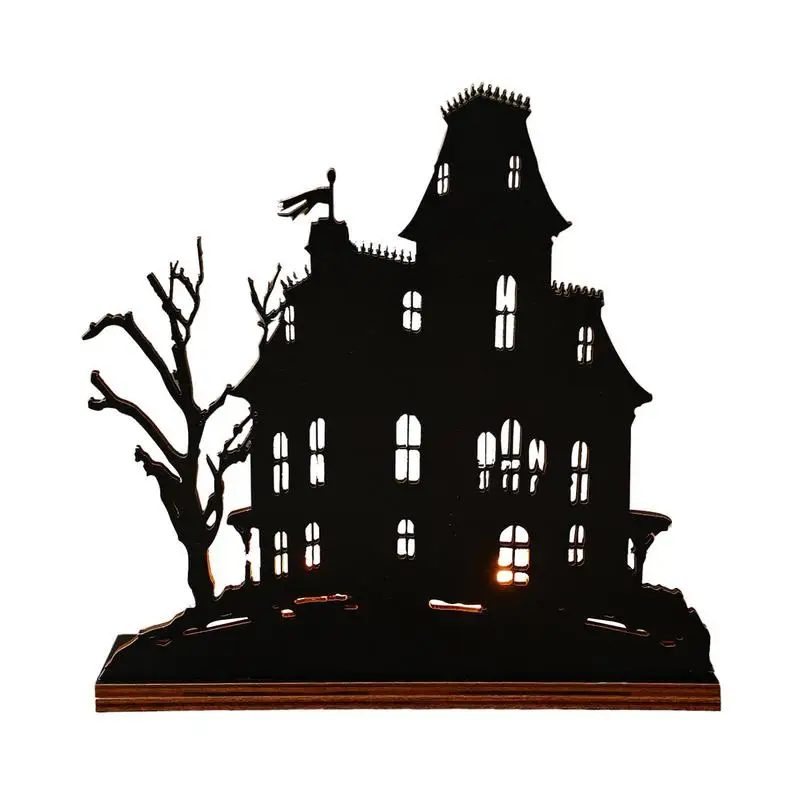 

Decorative Tealight Holder Wooden Plate Decor For Tea Lights Candles Holder Halloween Decorative Ornament For Kitchen Dining