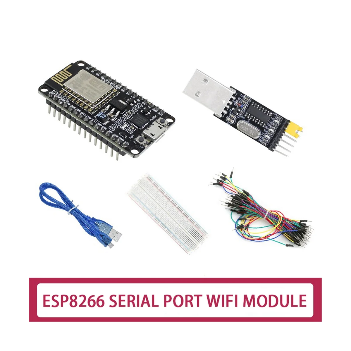 

ESP-12E ESP8266 CP2102 Nodemcu Lua V3 макетная плата WIFI + модуль последовательного порта USB + плата для хлеба + 65 перемычек + USB кабель