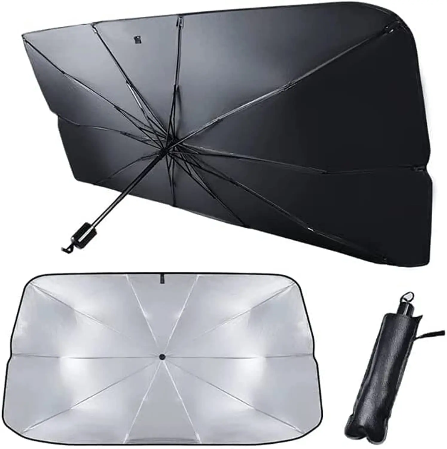 

Car Windshield Sun Shade UV Rays and Heat Sun Visor Protector Foldable Reflector Windshields Umbrella