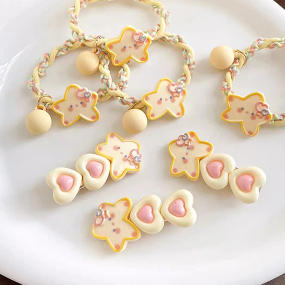 Новая Стильная универсальная Милая Желтая Женская челка со звездами для лба