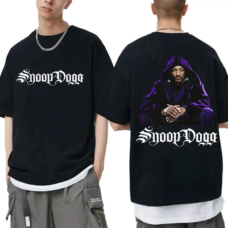 

Rapper Snoop Doggy Dogg TShirt Tupac Shakur Print Graphic T-shirt Men Women Vintage Hip Hop Style T-Shirts Men's Cool Streetwear