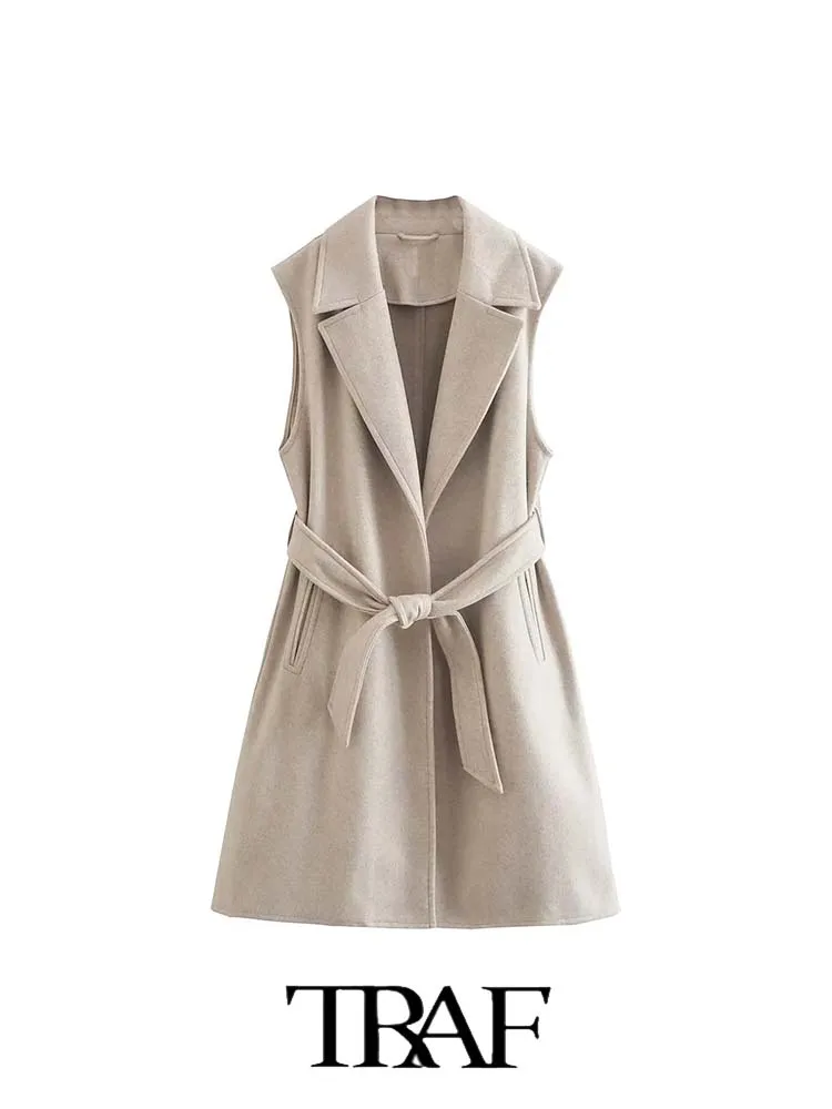 

Жилет женский осенне-зимний, без рукавов, средней длины