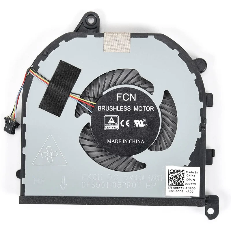 Сменный вентилятор охлаждения процессора и графического для Dell XPS 15 9570 7590 Precision 5530