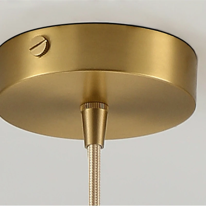 Nordic Light luxury copper pendant lights bedroom hanging lamp living room decoration restaurant light spherical shade | Лампы и