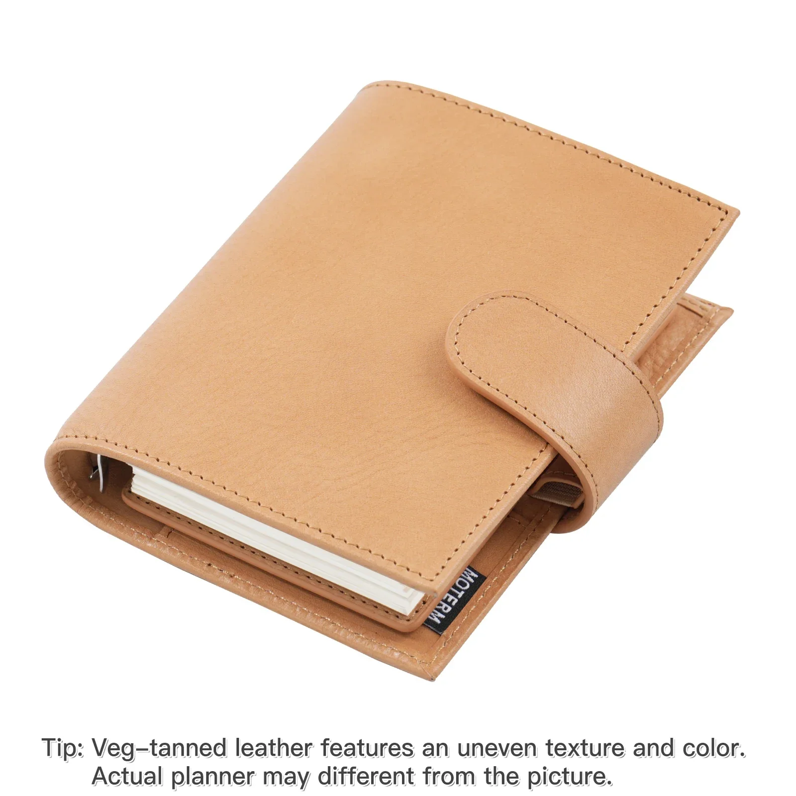 

Moterm цельнозерновая кожа растительного дубления, карманный размер, обычный 2,0-кольца, планировщик A7, блокнот, органайзер для повестки дня, дневник, альбом для рисования