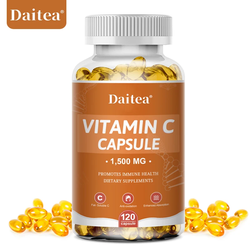 

Organic Vitamin C Capsules Supplements Antioxidant Immune Support Lightening Spots Pigmentation Anti-wrinkle Whitening Skin