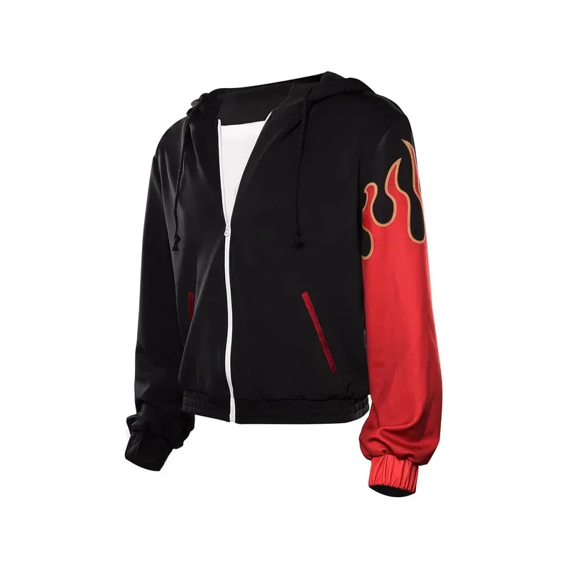 Jin Kazama Косплей Аниме Tekken Bloodline Костюм Толстовка Пальто Повседневная Уличная