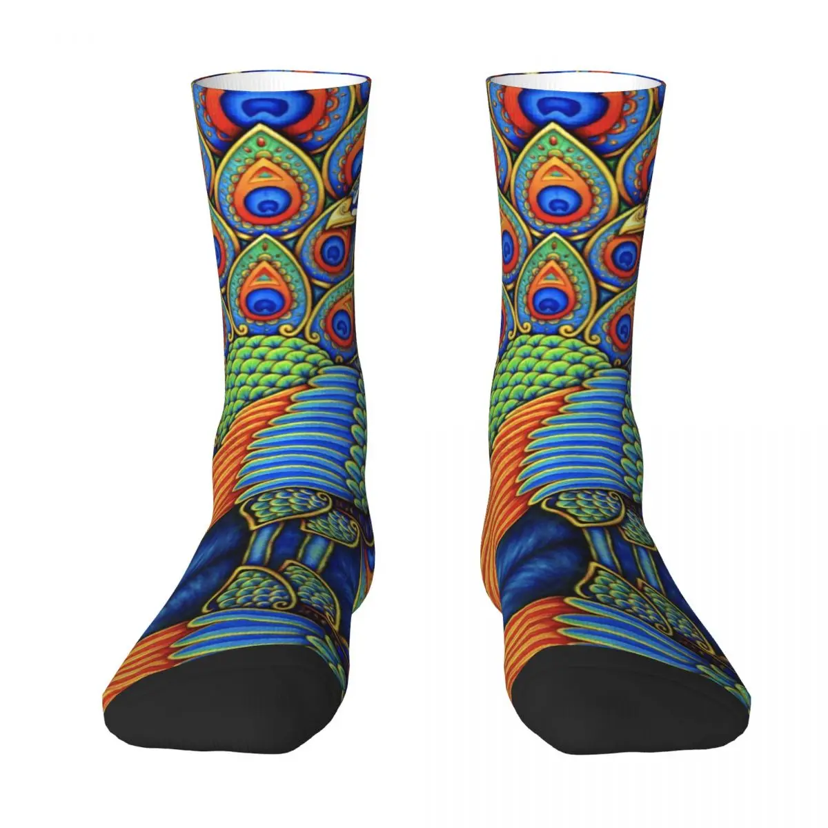 

Colorful Paisley Peacock Rainbow Bird R117 Stocking Graphic Vintage The Best Buy Color contrast Knapsack Geek Compression Socks