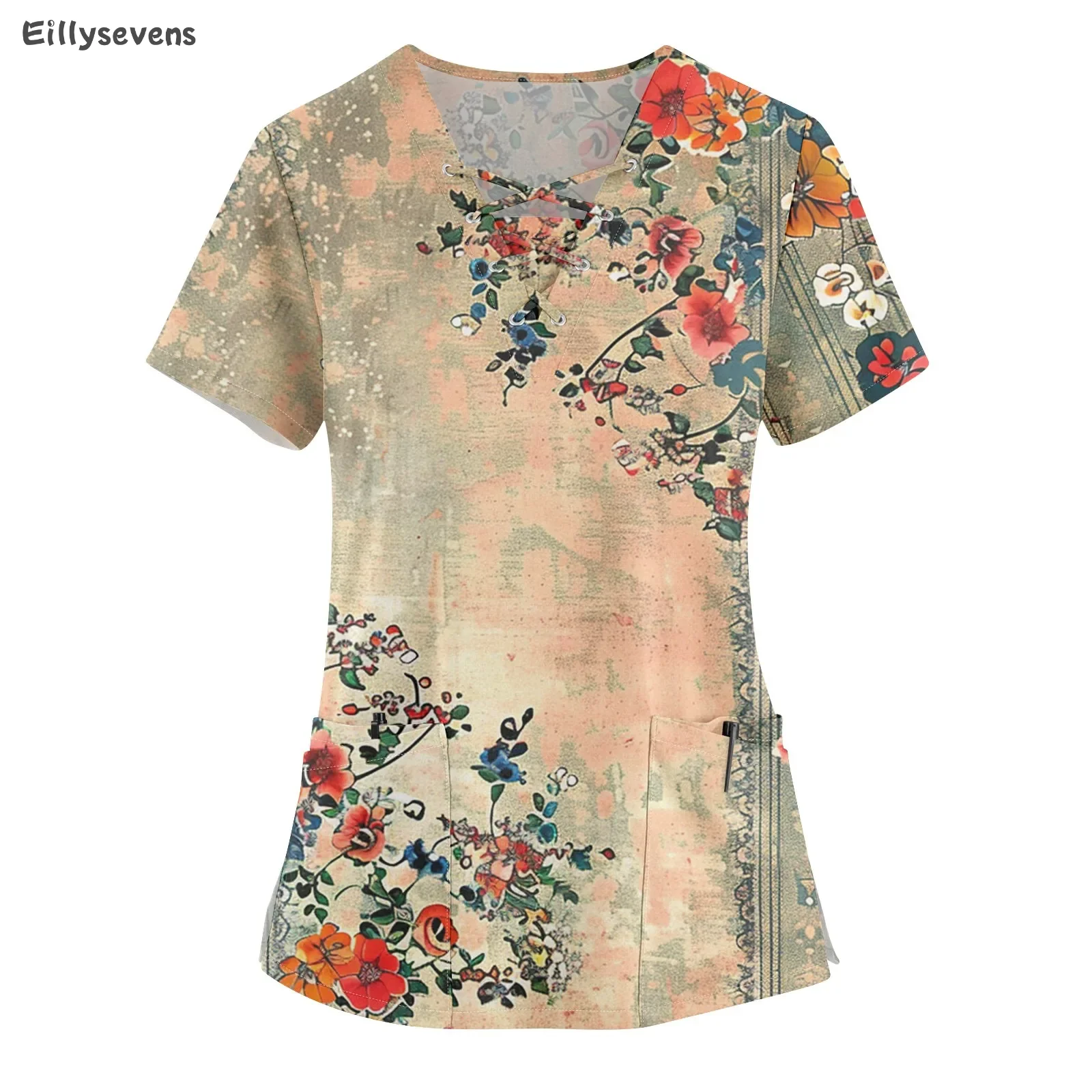 Рабочая униформа с принтом больших размеров топы для женщин забавные футболки