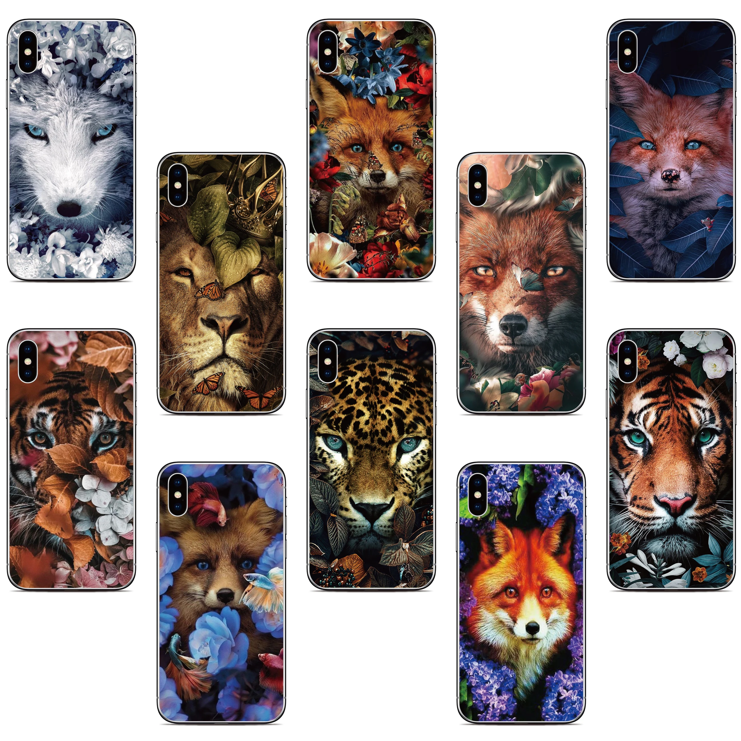 Чехол Animal Tiger Fox для Alcatel 1B 1S 1SE 1L 1A 3 1 5033D 3X 1C 1X 1V 2019 2020 2021 2022 Nothing Phone 2A Plus CMF 2 Cover