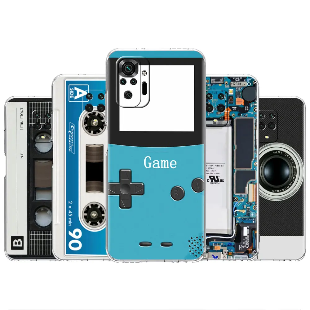 

Game Console Cassette Music Case for Xiaomi Redmi Note 10 11 Pro 9S 8 9 K40 Silicone Phone Funda 9C 9A 11T 7 8T 11S Soft Cover