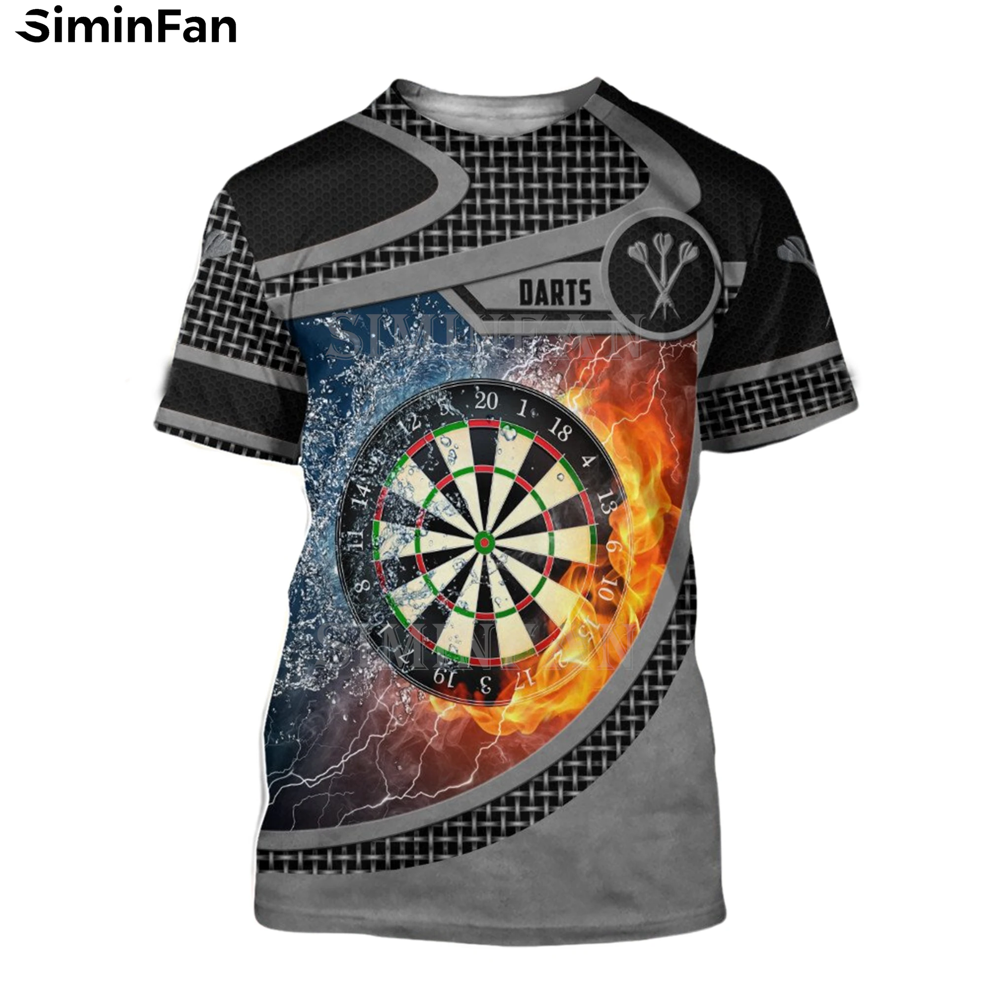 Футболка мужская летняя с 3D-принтом Повседневная рубашка коротким рукавом Топ