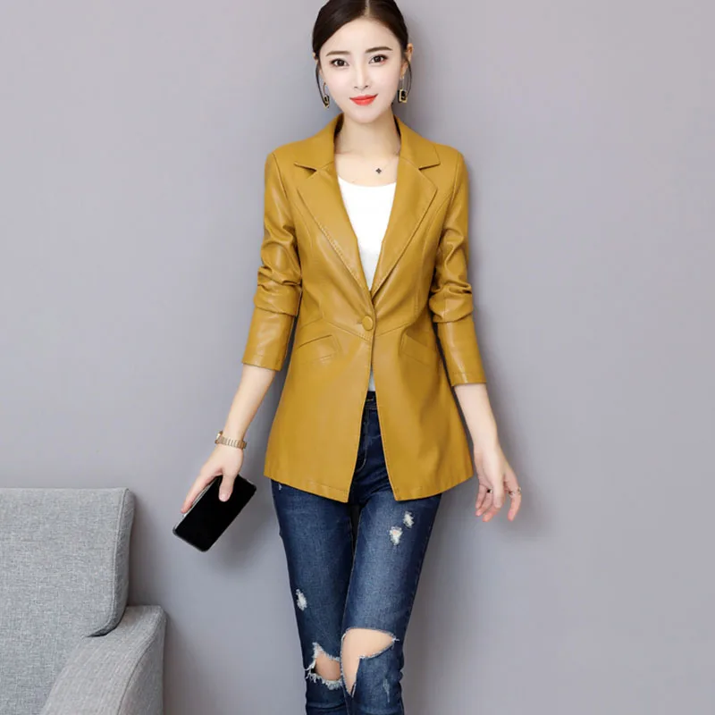 2023 Autumn Winter New Fashion Real Leather Women's Coat High Quality Sheep Skin Temperament Solid Color Women Leather Coat Y95