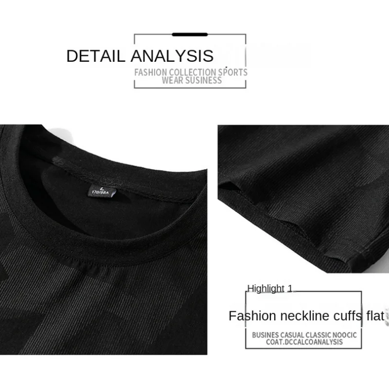 Summer Men's 2-Piece Suit Elastic Belt Pleated Casual Wear Men's Business Short Sleeve T-Shirt Trousers Suit Men's Clothing