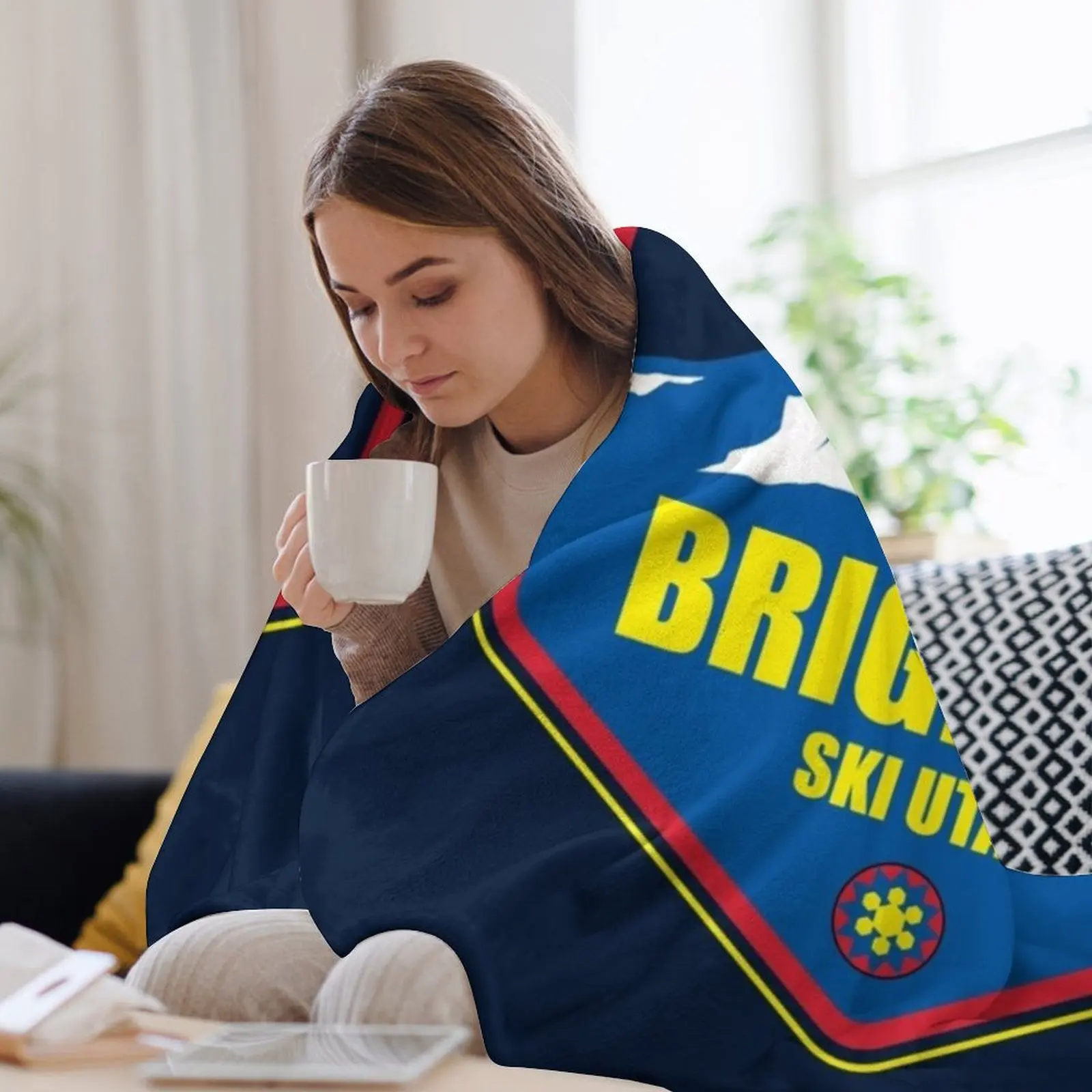 Брайтон Юта Лыжный курорт Лыжное одеяло Роскошные плюшевые мягкие летние одеяла