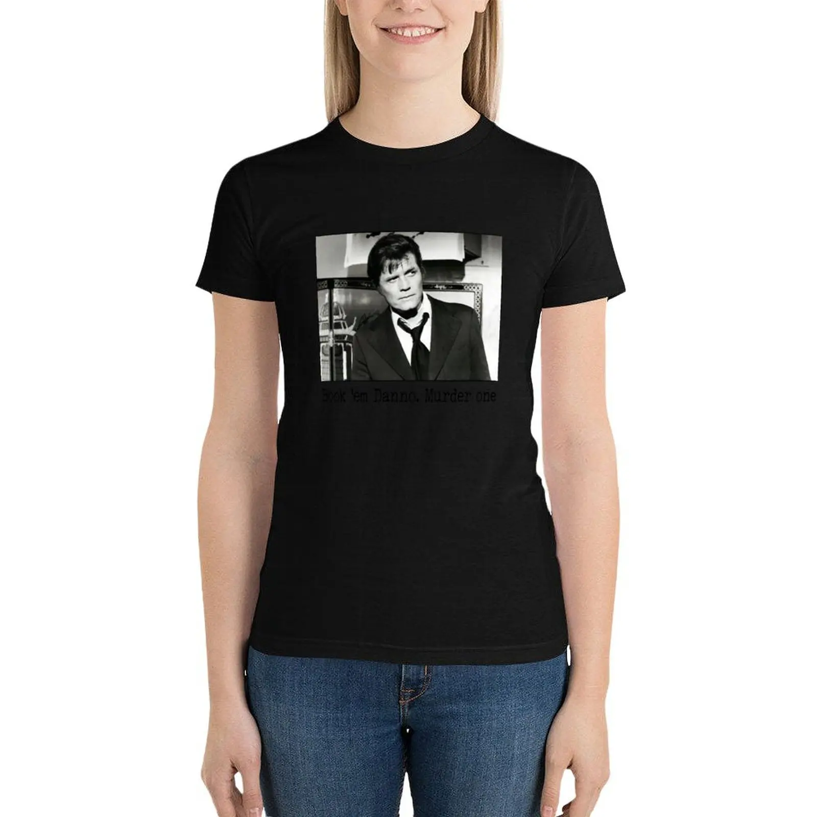 Футболка в винтажном стиле с надписью book He danno