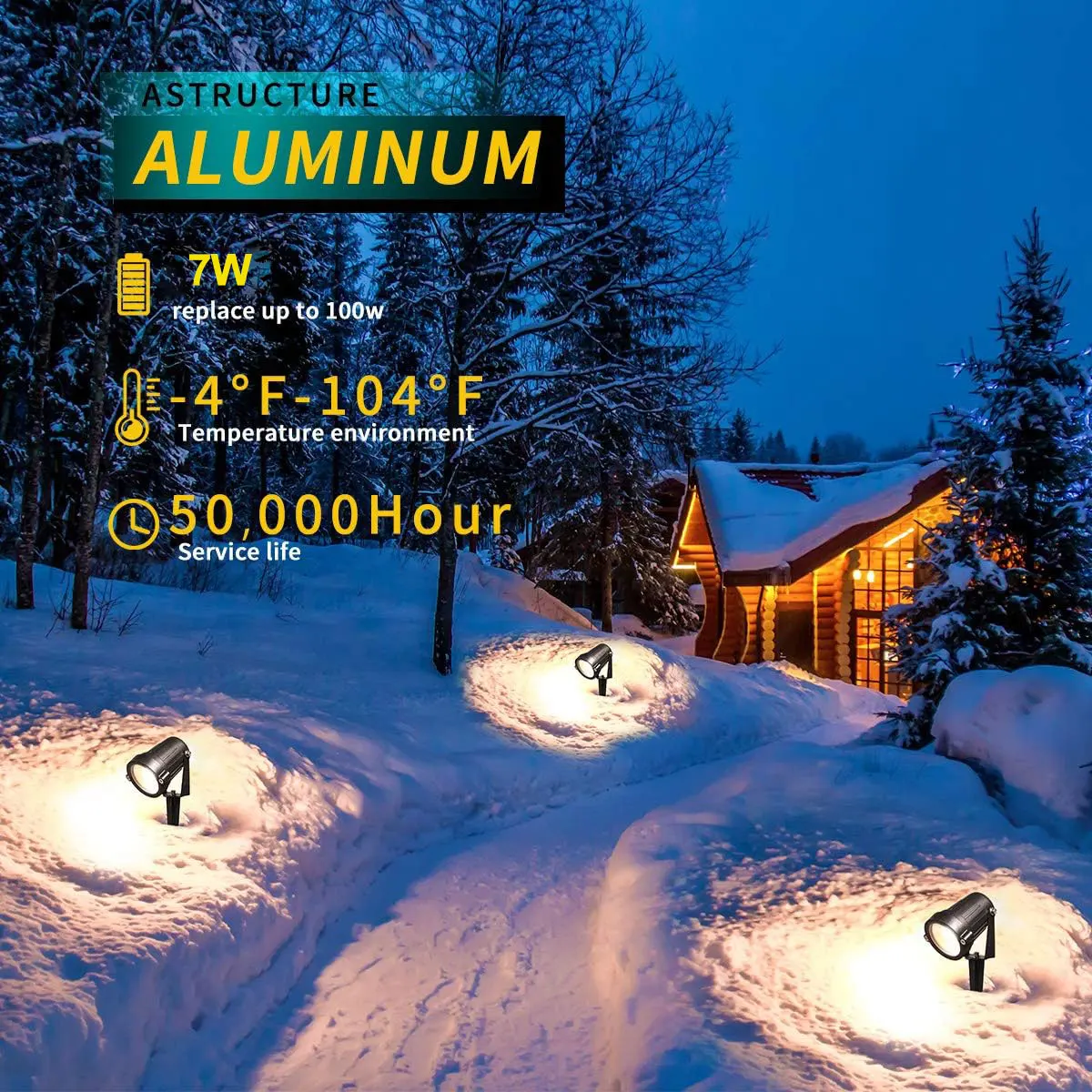 4 шт. шнур для ландшафтного освещения 7 Вт 56 футов