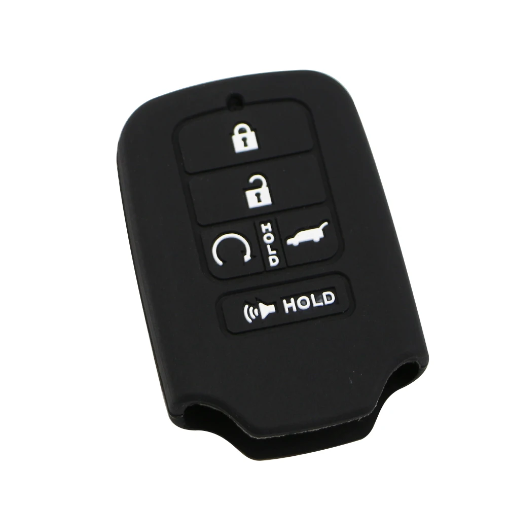 

Силиконовый чехол для ключей Fob для Honda Civic CR-V HR-V Accord Pilot Elite Touring Hybrid Key чехол 5 пуговиц 2016 2017 2018 2019