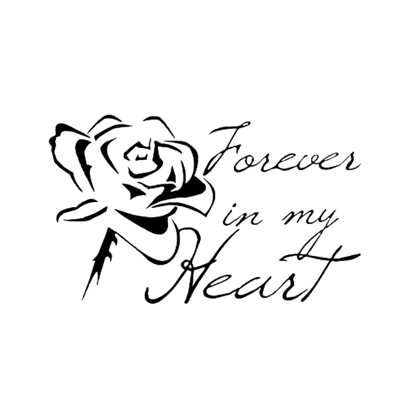Виниловая наклейка на окна для автомобиля/грузовика/внедорожника FOREVER IN MY HEART