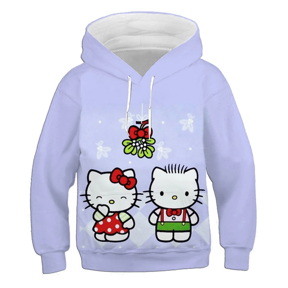 

Пуловер с капюшоном для мужчин и женщин, свитшот, Рождественская коллекция, Kuromi Cinnamoroll, день рождения, яркое платье, повседневный мультяшный Свитшот