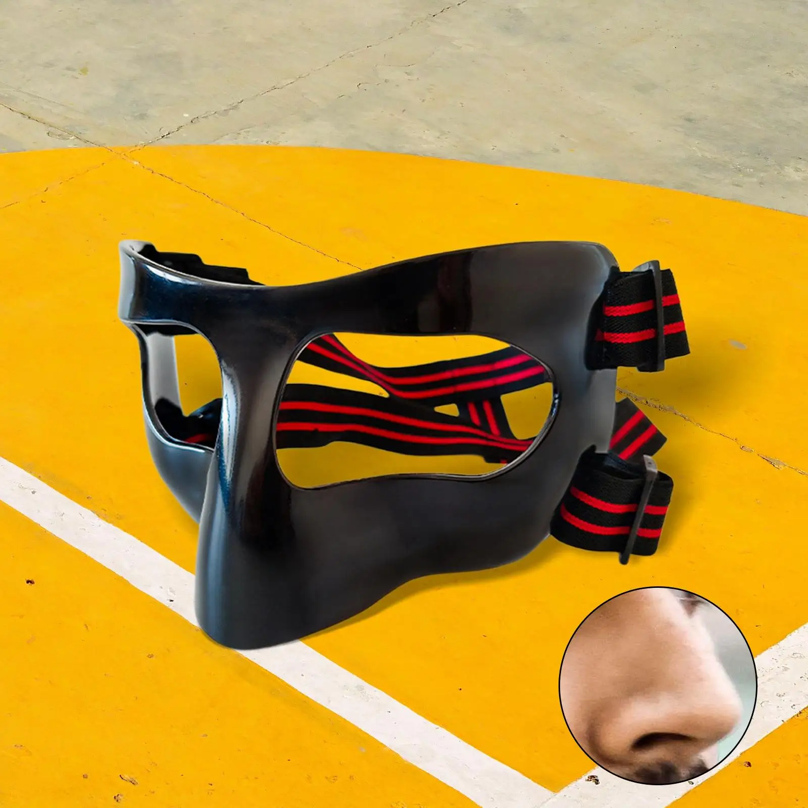 

Basketball Mask Face Shield, Adjustable Strap Face Guard for Broken Nose,