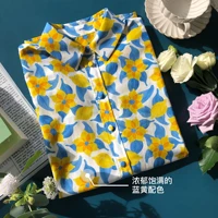 new 2022 30 natural silk 70 cotton full sleeve shirt women blouse print high quality prairie chic button up ladies tops