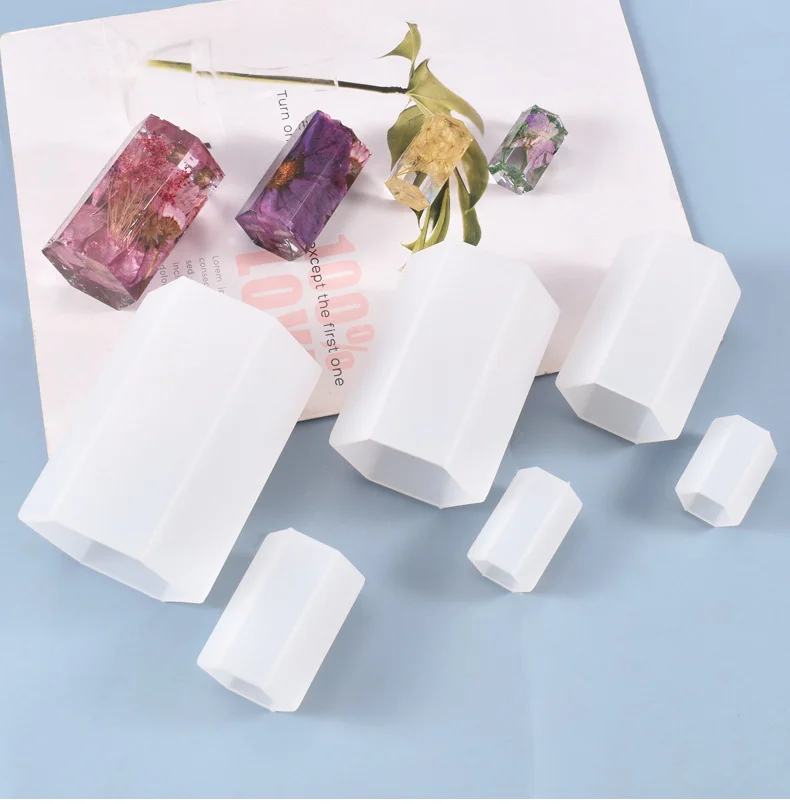 

Hexagonal Prism Silicone Mold Geometry Crystal Epoxy Resin Jewelry Candle Making Mould for DIY Mold Crafts Home Decoration