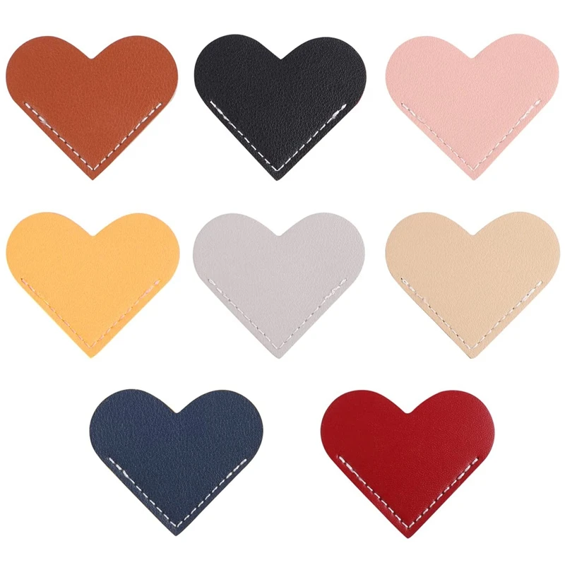 

8 Pieces Leather Heart Bookmark Page Corner Book Marker Handmade Bookmark Reading Supplies For Students Teachers
