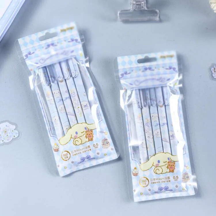 

40 pcs/lot Big Ear Dog Press Gel Pen Set Cute 0.5mm Black Ink Signature Pens Stationery Gift Office School Supplies wholesale