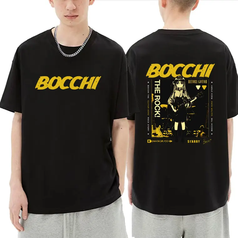 

Anime Bocchi The Rock Print T Shirt High Quality Men Women Manga Loose Casual T-shirts Hitori Gotoh Kessoku Band Graphic Tshirt