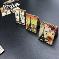 30pcs eiffel tower stamps vintage wooden buttons for crafts scrapbooking accessories upholstery furniture buttons craft buttons