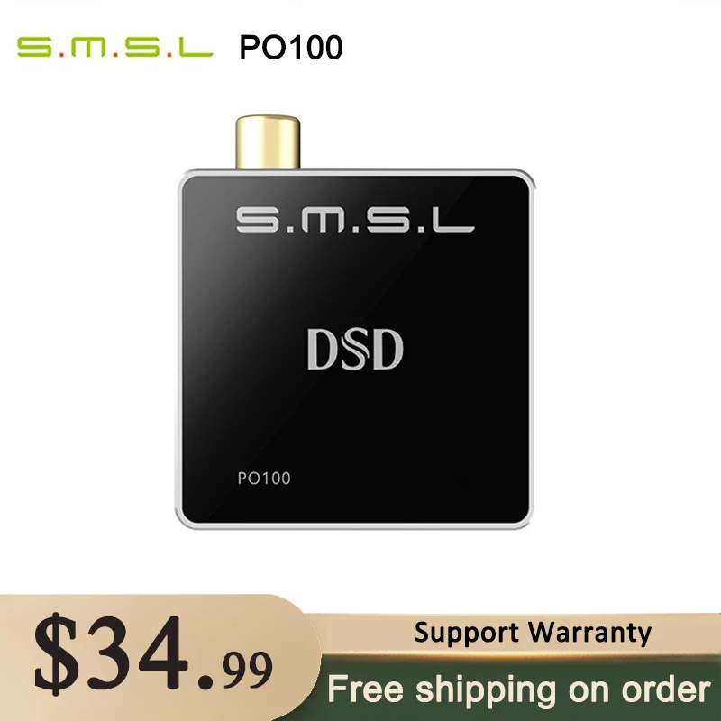 

SMSL PO100 USB Digital Interface DSD64 DOP64 XOMS Type C input Optical Coaxial output 192Khz Converter for Android IOS TV Game