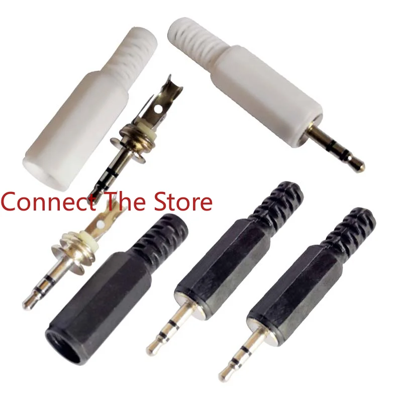 

10PCS 2.5 Headphone Plug Stereo Audio Male Two-tone Assembly Type