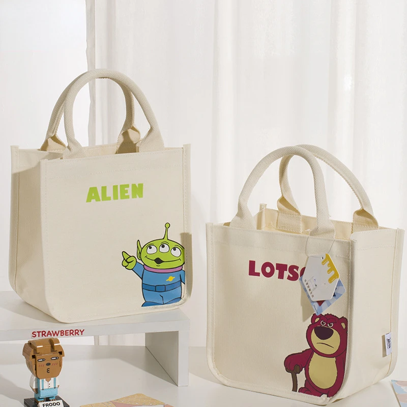 MINISO Disney Lotso Stitch Многоцелевая холщовая большая сумка Большая вместительная