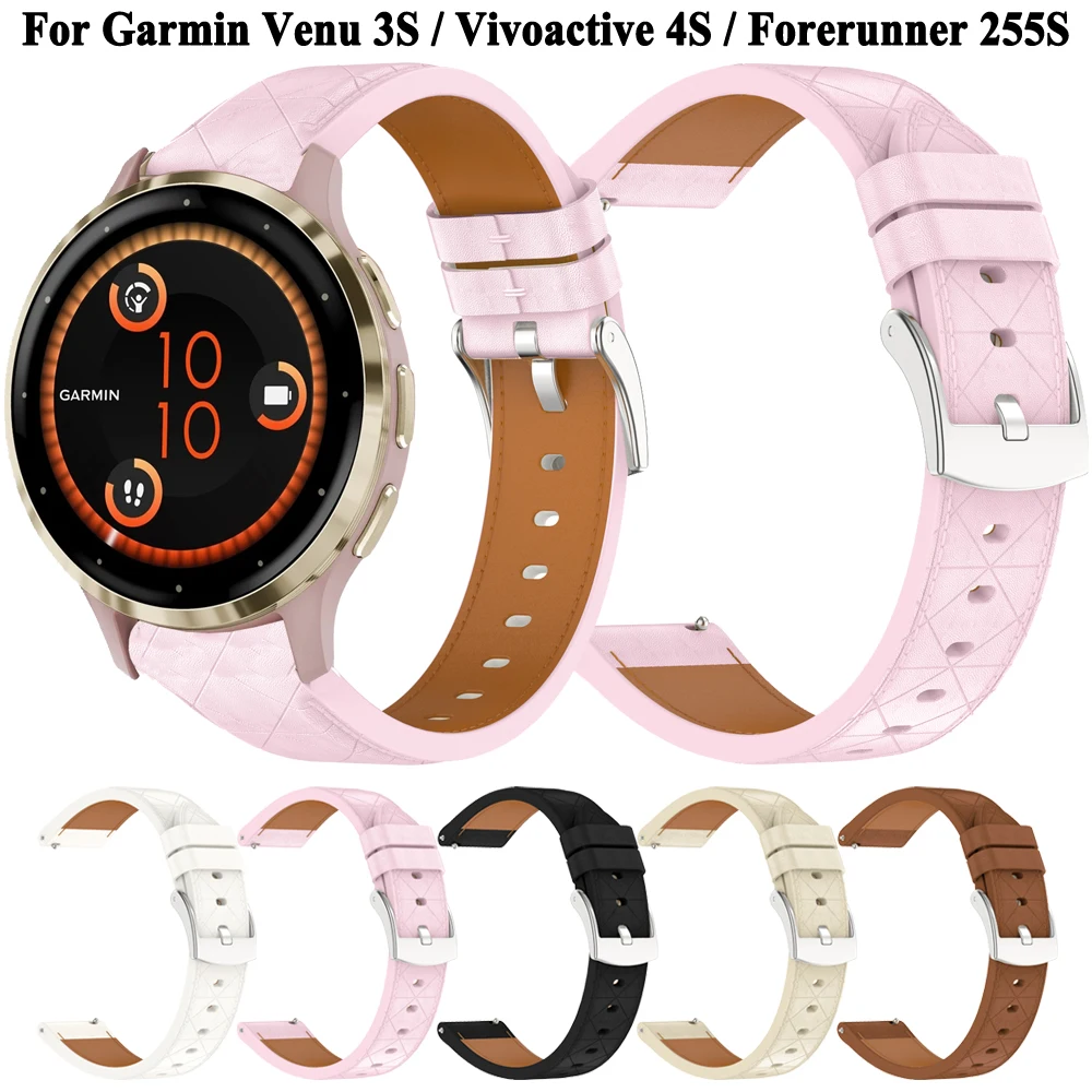 Ремешок для умных часов из синтетической кожи 18 мм браслет Garmin Venu 3S 2S Vivoactive 4S