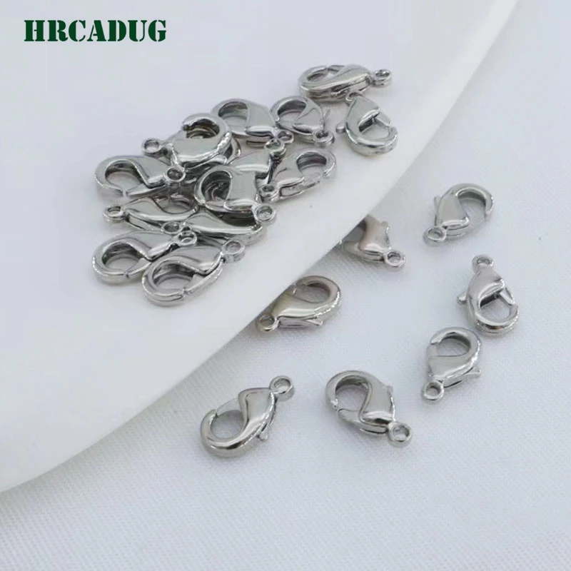 10mm*5mm 18K Gold Plated Lobster Clasps For Necklace Bracelet Close End Buckle DIY Jewelry Making Accessories Findings Wholesale