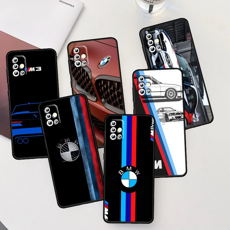 

Red Blue Bmw Car For Samsung Galaxy A04 A04E A42 A12 A02S A91 A81 A71 A51 A41 A31 A21 A01 Silicone Black Phone Case Coque Capa