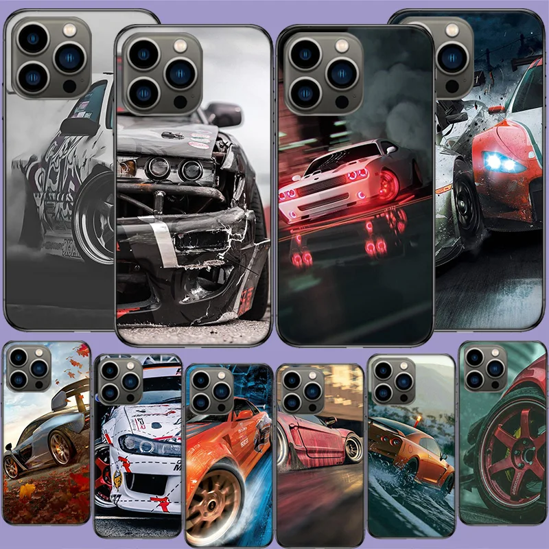 

Luxury Sports Car Racing Phone Case For Iphone 14 13 Pro Max 12 Mini 11 Pro XR X XS Max 6 6S 7 8 Plus 5 SE 2020 Cover Cute Funda