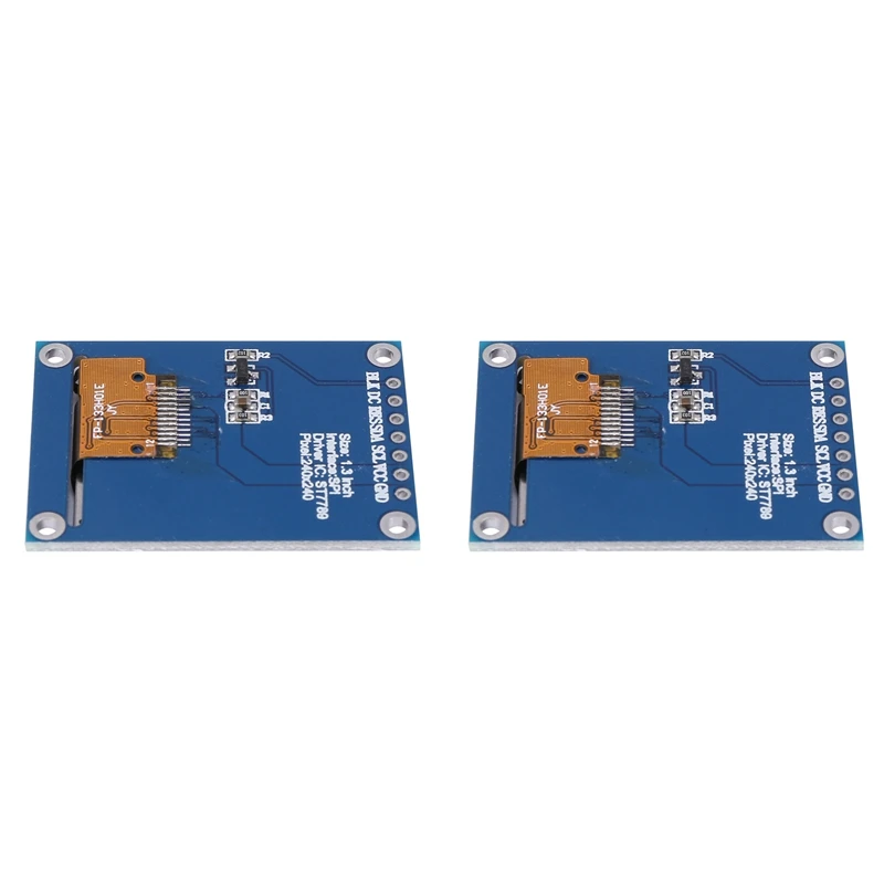 

JABS 2X 1,3 дюйма Ips Hd Tft St7789 Привод Ic 240X240 Spi связи 3,3 В напряжение Spi интерфейс полноцветный Tft ЖК-дисплей