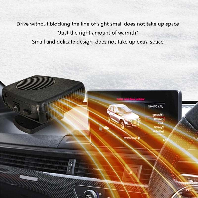 652F Автомобильный обогреватель антизапотеватель электрический вентилятор