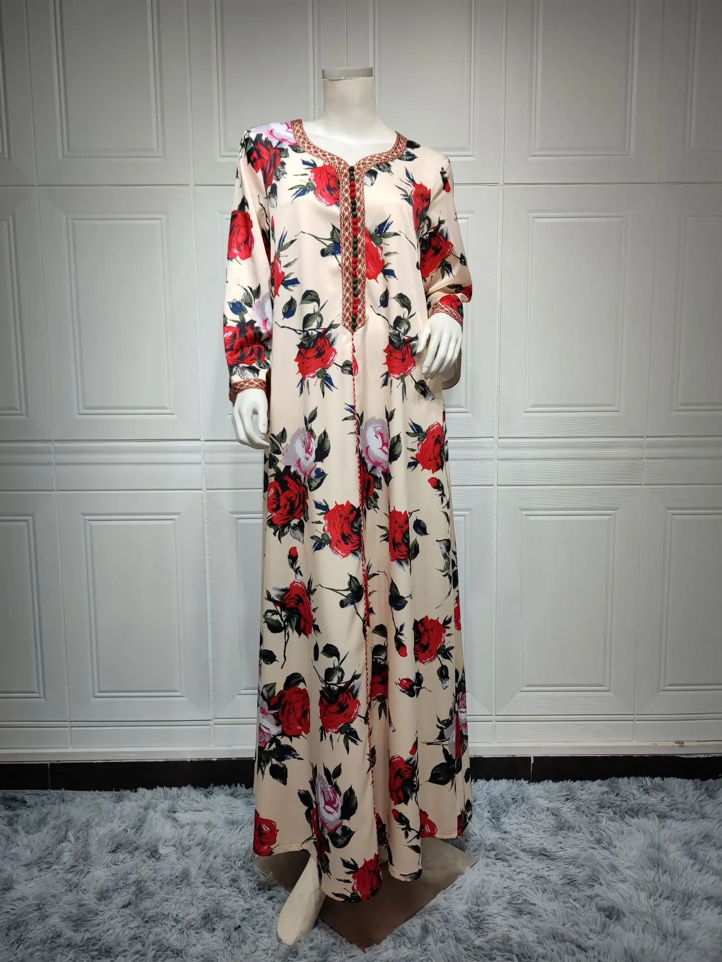 Eid Mubarak Abaya Dubai Turkey Muslim Hijab Dress Abayas for Women Islamic African Maxi Dresses Caftan Moroccan Kaftan Jalabiya