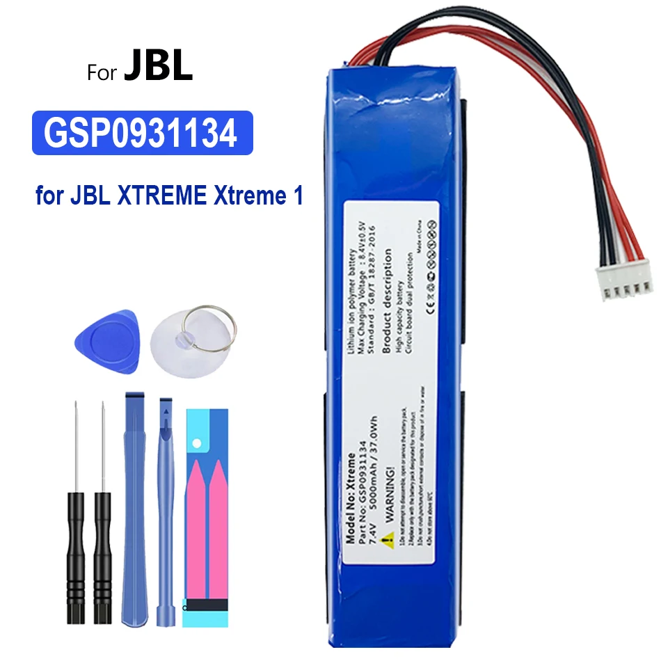 

Speaker Battery GSP0931134 5000mAh for JBL XTREME Xtreme 1 Xtreme1 Speaker Replacement Bateria + Free Tools