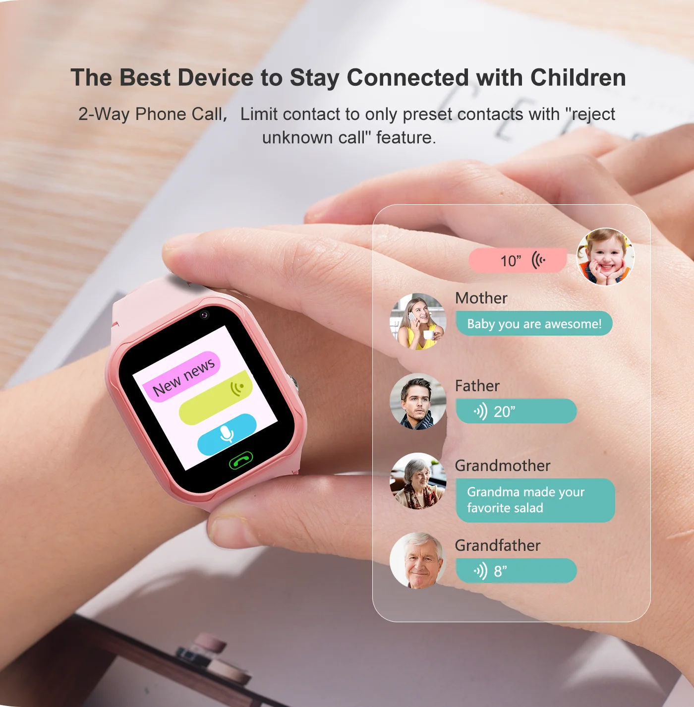 Full Touch Kids Smart Watch Boy Girl 4G Smart Phone Watch SOS Video Call Camera Monitor LBS+WIFI Position Tracker Kid Smartwatch