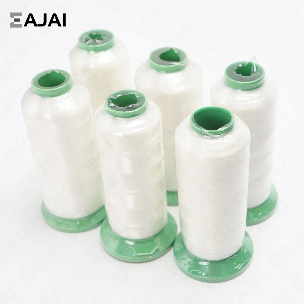 

Crystal Clear Nylon Invisible Thread Stitching For Lightweight Fabrics Transparent Thin String 0.12mm 6600M White and Black