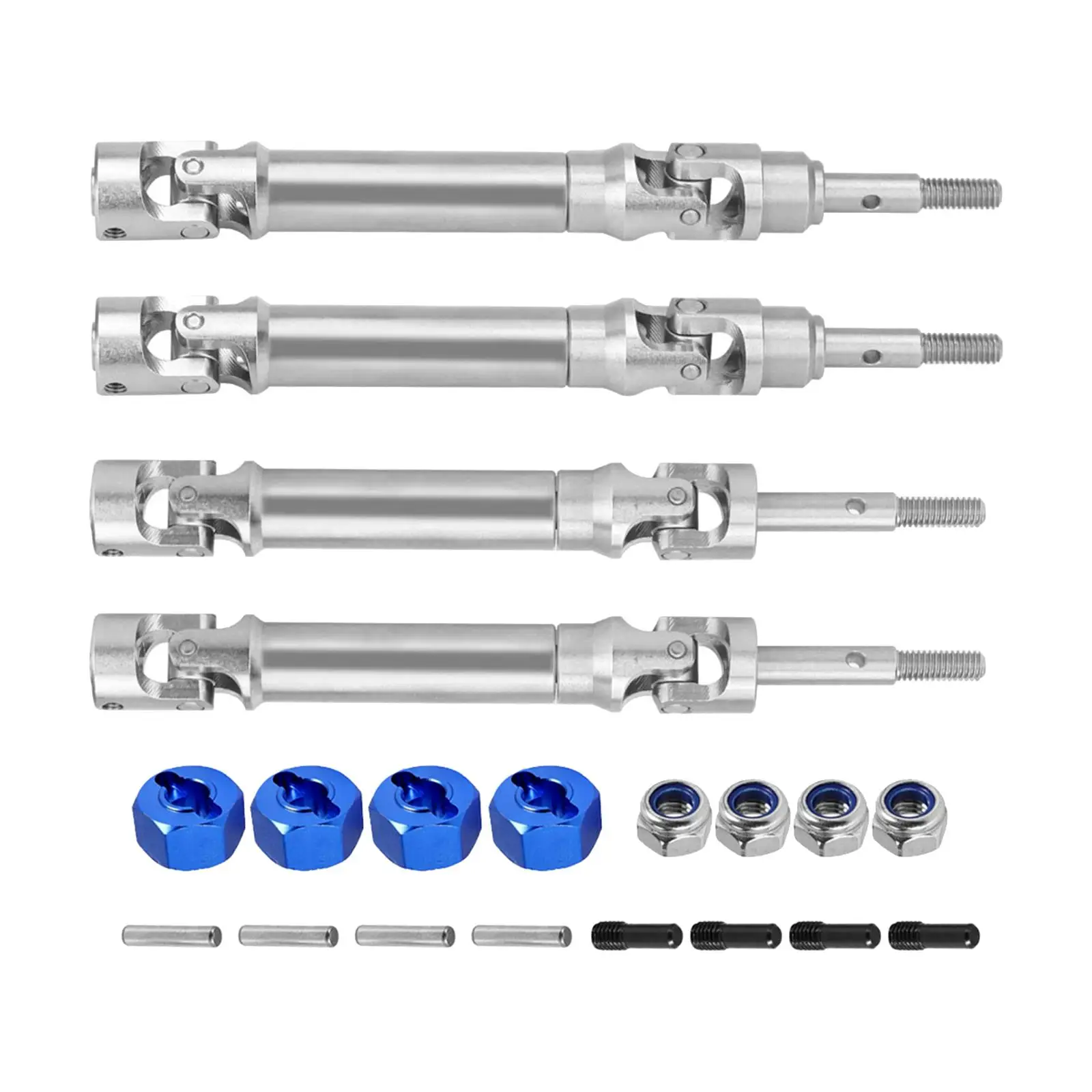 

Передний и задний Универсальный приводной вал прочный металлический RC CVD Driveshaft запасная часть для масштаба 1:10 RC 4x4 2WD гусеничный Автомобиль DIY