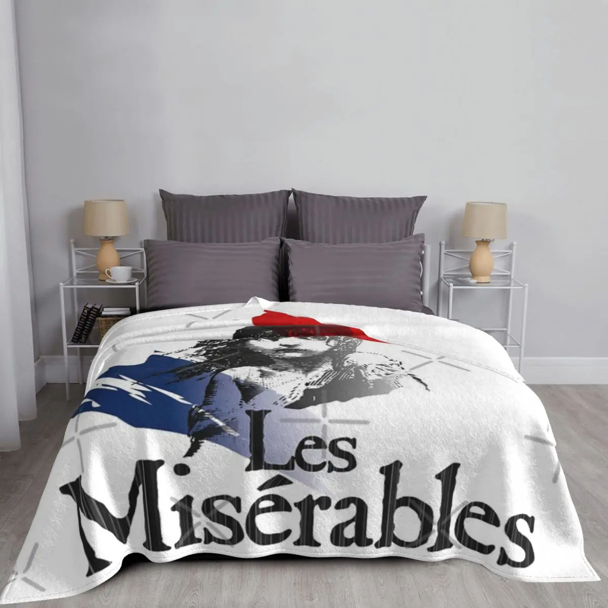Фото Одеяло для девочек с логотипом Les Miserables, покрывало на кровать, толстое одеяло, эстетическое покрывало №4