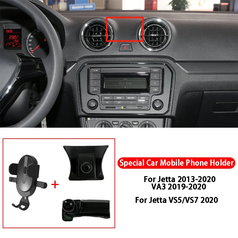 

Car Phone Holder Mobile Phone Mount For Jetta VS5 VS7 VA3 Gravity Navigation Bracket GPS Stand Air Outlet Clip Rotatable Support
