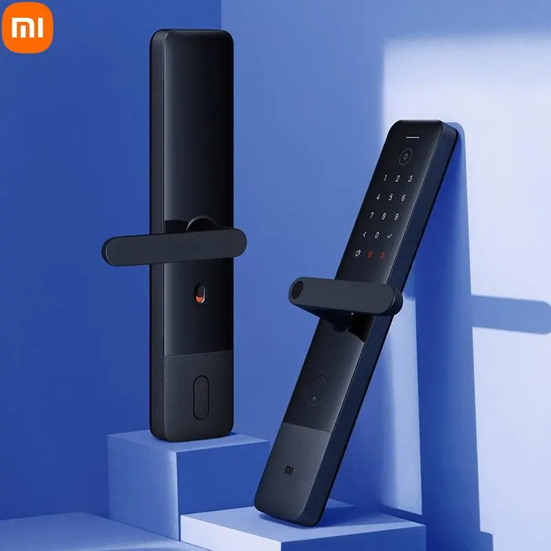 

Xiaomi Mijia Smart Door Lock E Fingerprint Password BT 5.0 Unlock Detect Alarm Work Mi Home App Control with Doorbell Reminder